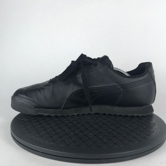 Puma Roma Black Leather Athletic Running Shoes 353572-17 Men’s Size 12 - Picture 9 of 12